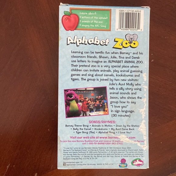 Set of 3 Barney VHS tapes Classic Collection smoke free home Fun & Edicational - Picture 8 of 9